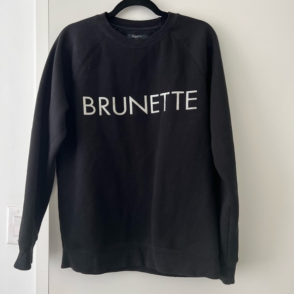 Brunette The Label Tops - Brunette the label sparkle letters sweatshirt sz M/L